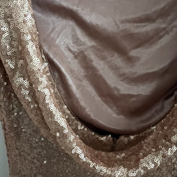REVELRY Chloe Sequin Dress Rose Gold - SIZE 6 - Picture 8 of 8